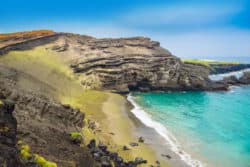 Hawaii beach cliffs