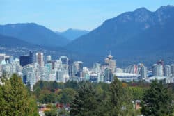 The lush forests surrounding Vancouver