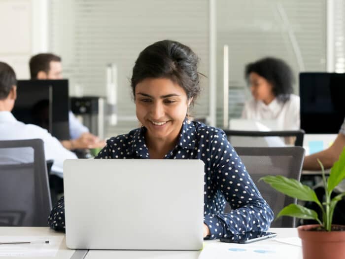young worker in office