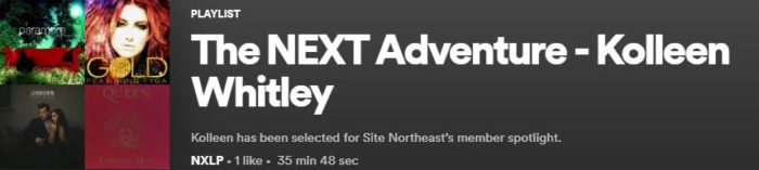 The Next Adventure - Kolleen Whitley Spotify Playlist