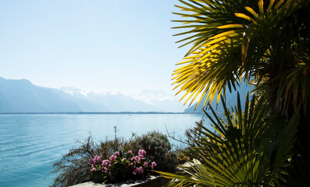 Montreaux Switzerland mountains and greenery