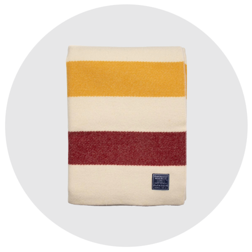 Striped wool blanket